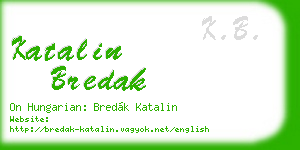 katalin bredak business card